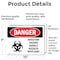 Signmission Infection Hazard Handle Needles With Care Danger Sign, Vinyl Decal, 10in W x 7in L, 2PK OS-2PACK-DS-D-710-L-1373 - alternate 7